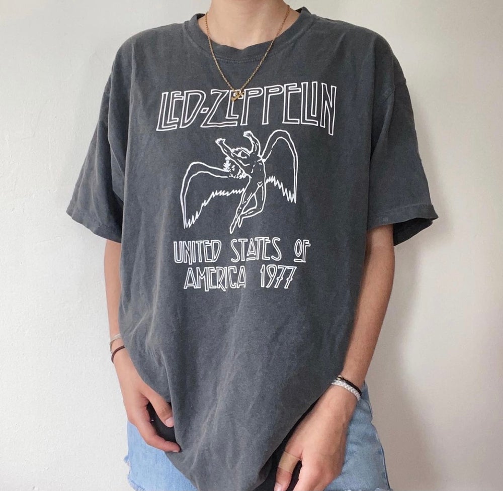 薄い汚れ穴ありUSA製 90s Led Zeppelin Tシャツ ビンテージ メタリカ