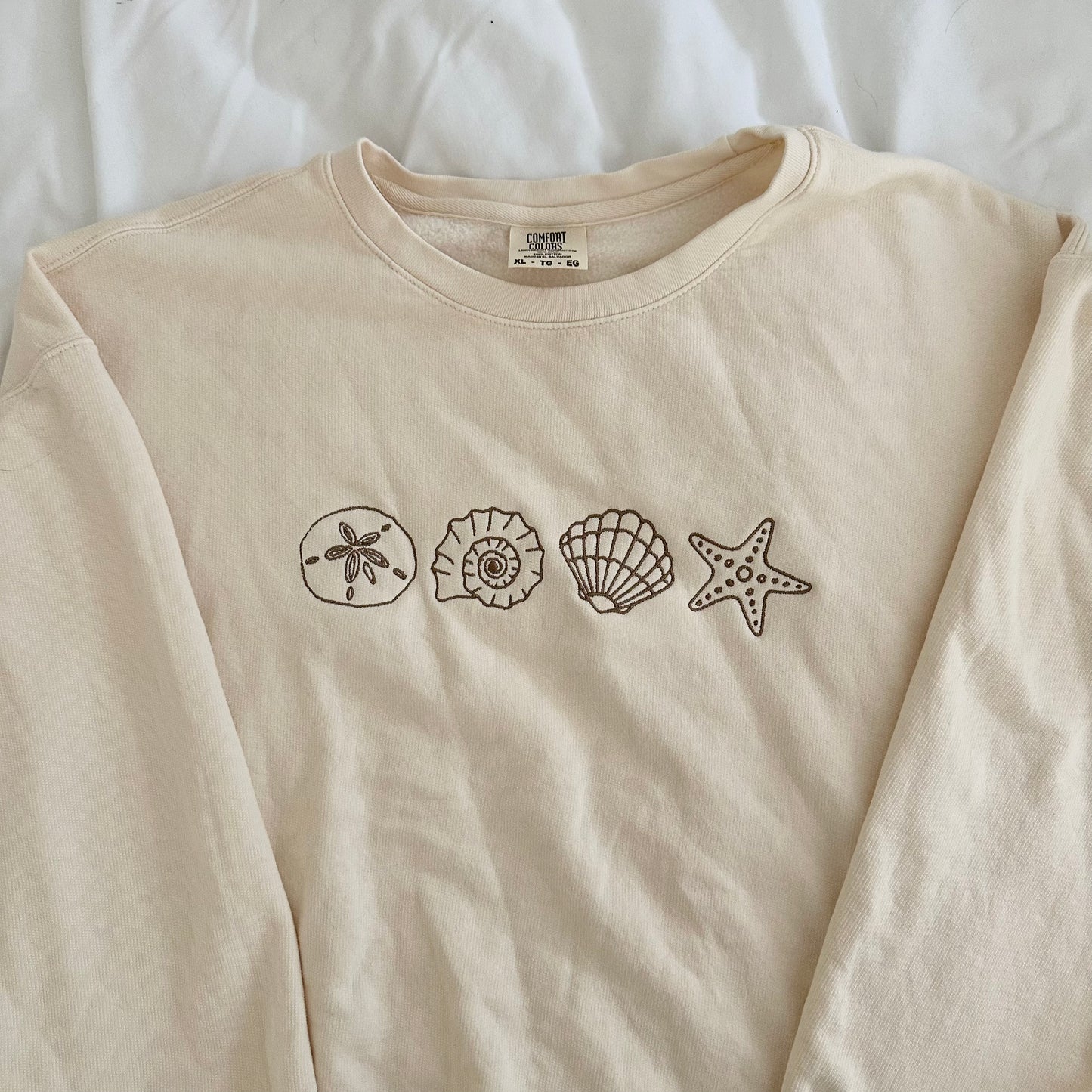 Embroidered Seashells Sweatshirt