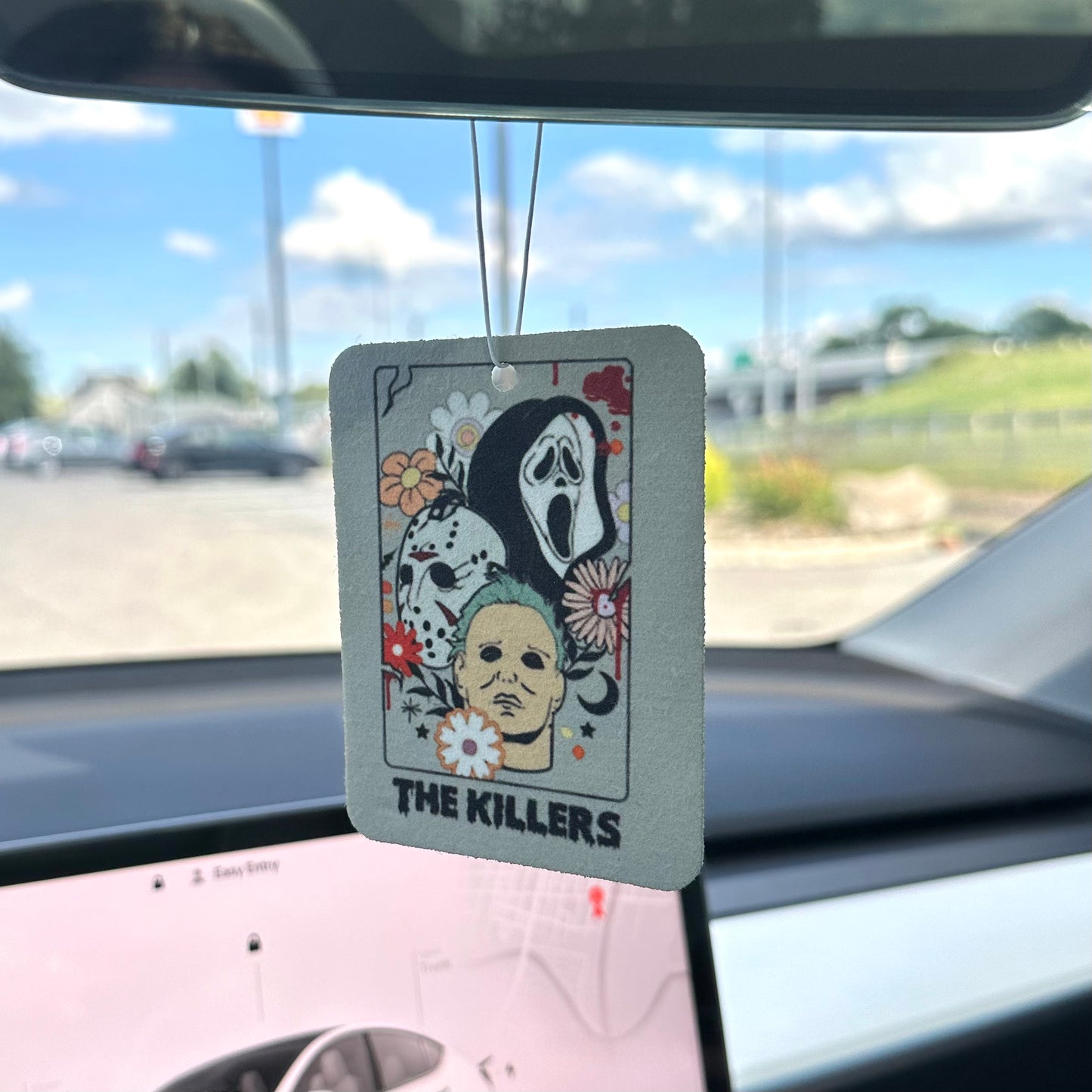 Horror Icons Tarot Card Car Air Freshener