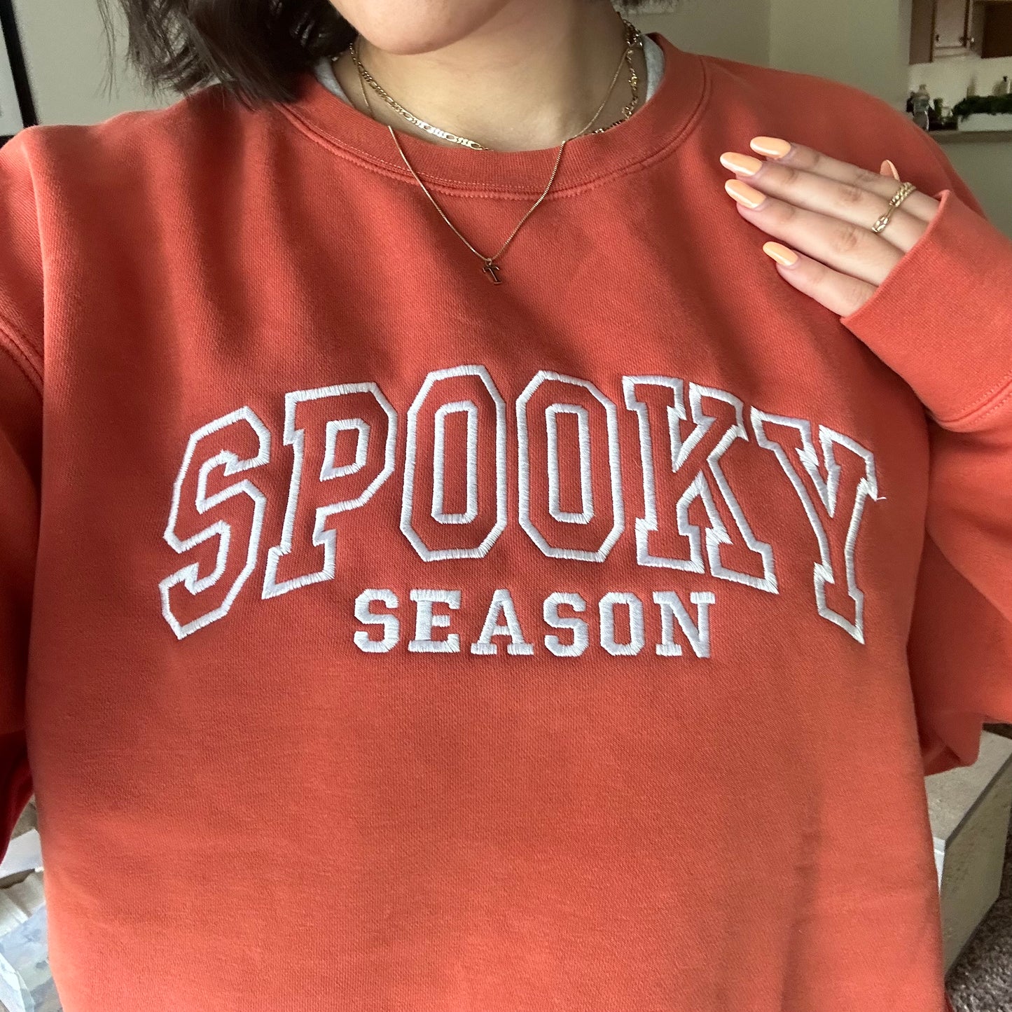 Spooky Season Embroidered Sweatshirt