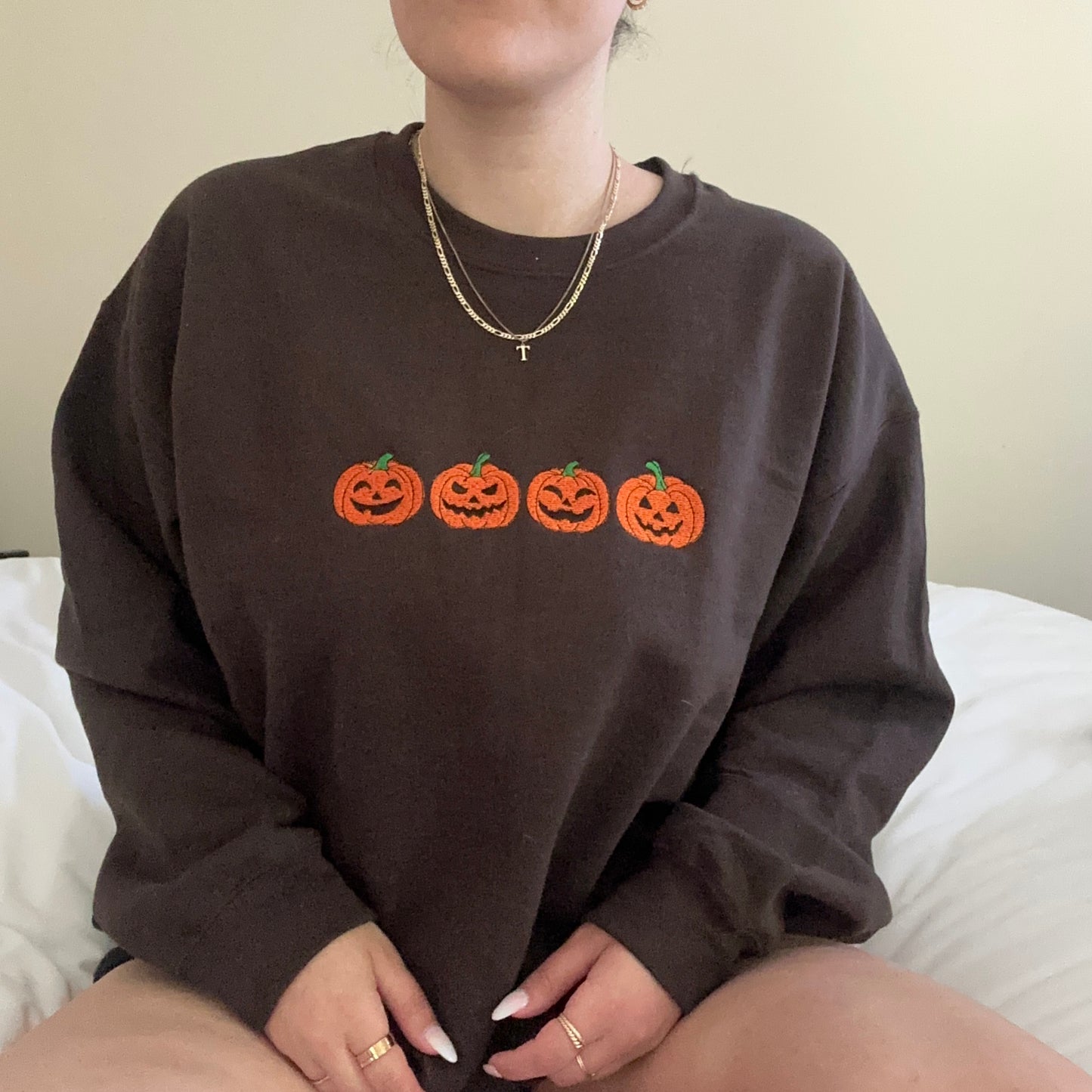 Jack-O-Lanterns Embroidered Sweatshirt