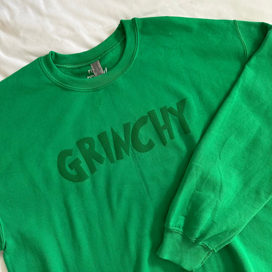 Grinchy Puff Print Sweatshirt