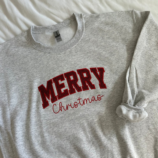 Merry Christmas Glitter Sweatshirt