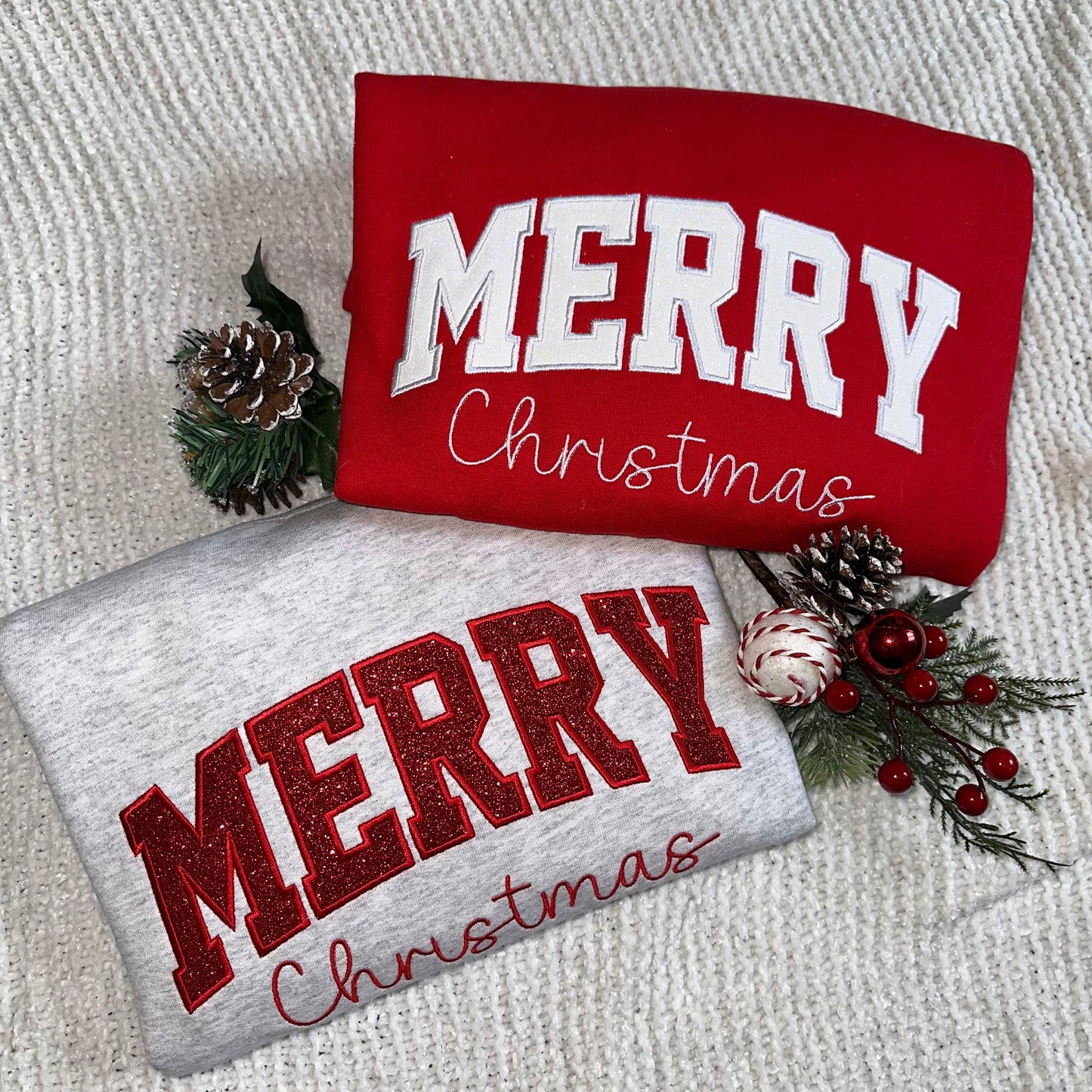 Merry Christmas Glitter Sweatshirt