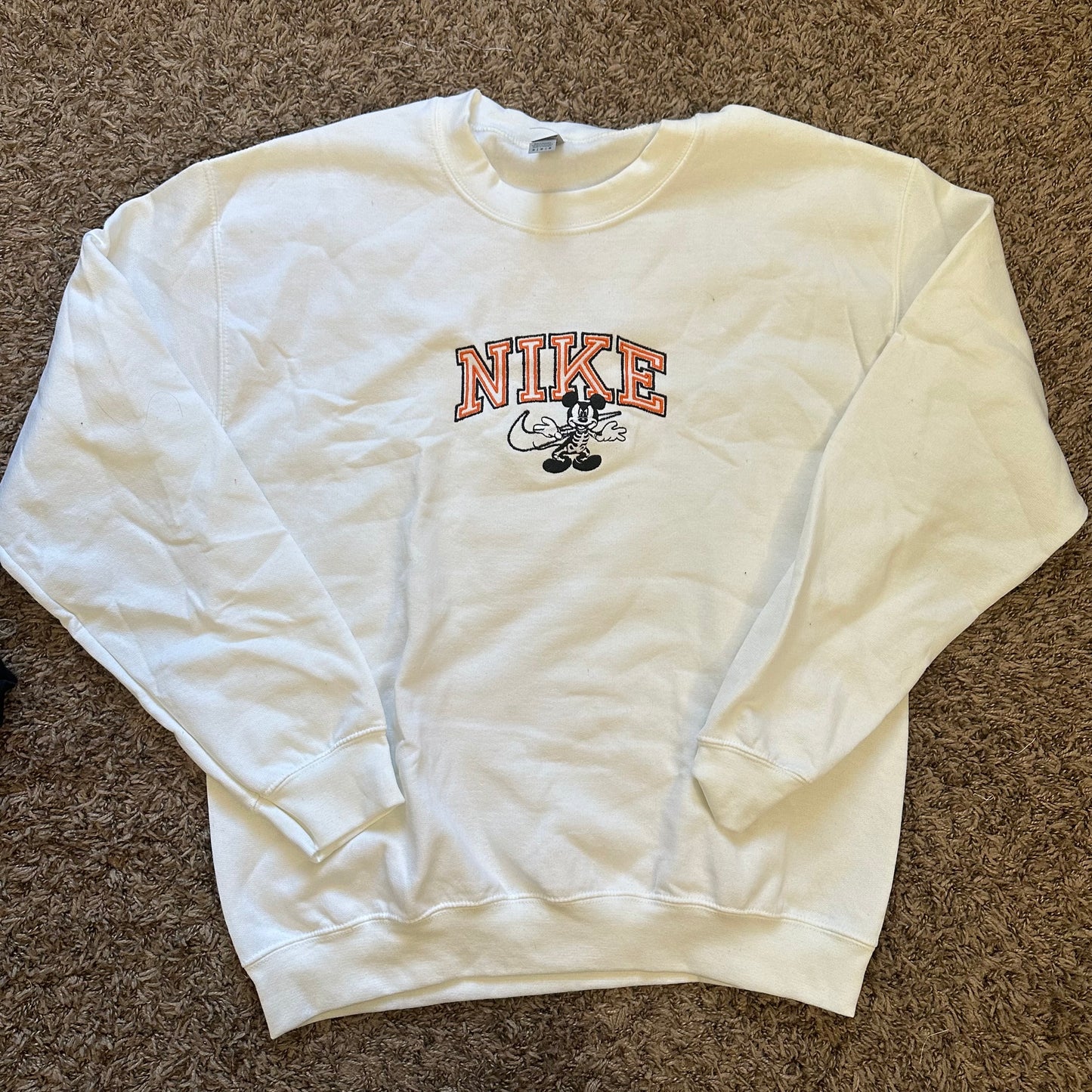 Mickey Spell Out Halloween Sweatshirt - Size M - No Flaws