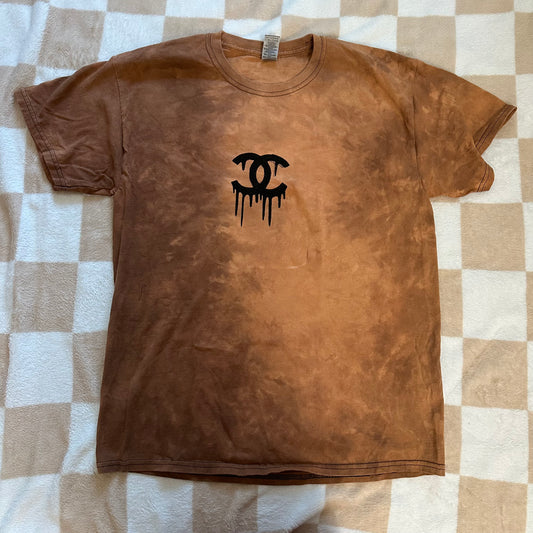 Bleached Drip T-Shirt - M - Flawed